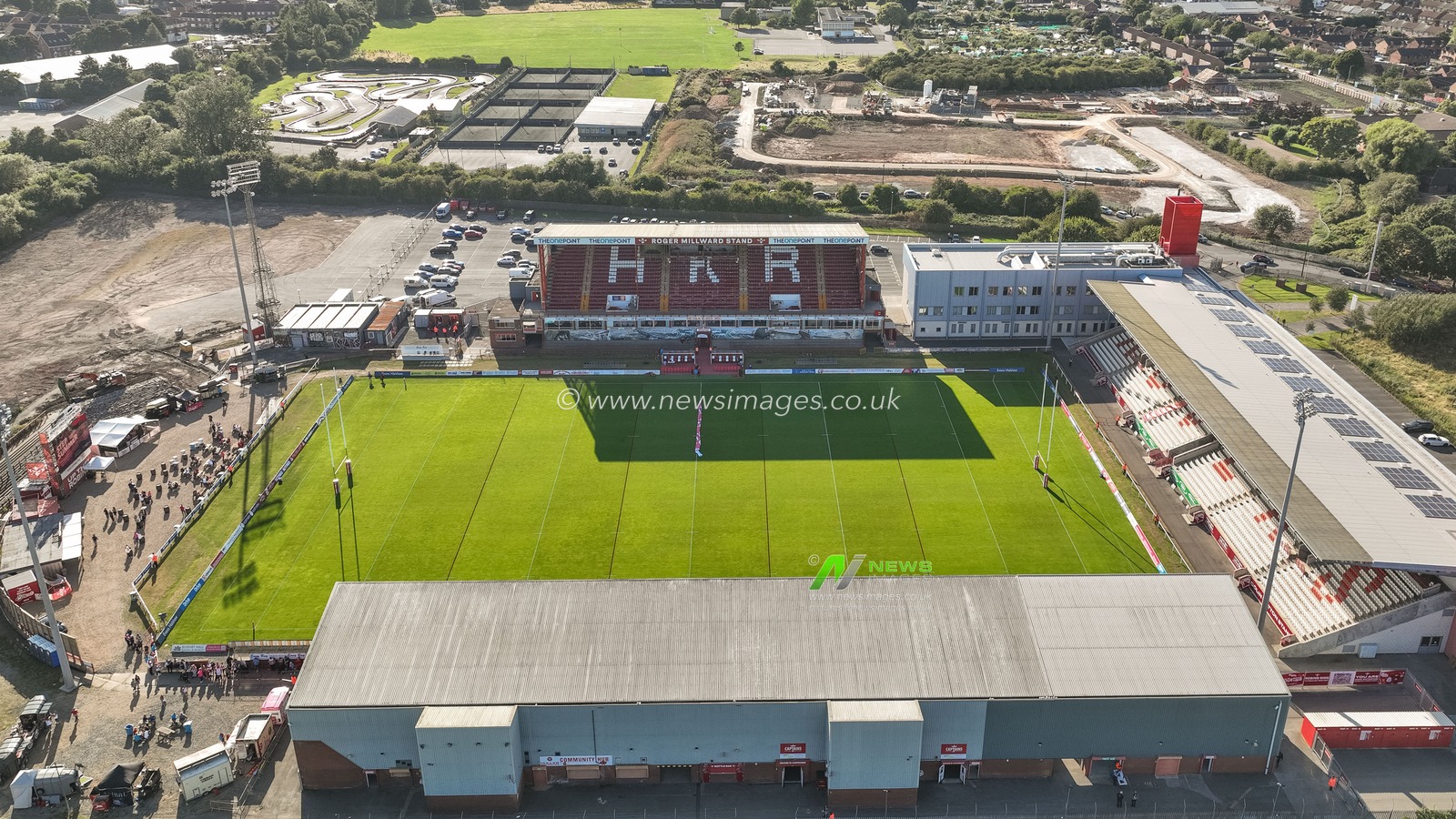 An aerial view of during the Sewell Group Craven Park ahead of the Betfred Super League Round 21 match Hull KR vs Castleford Tigers at Sewell Group Craven Park, Kingston upon Hull, United Kingdom, 9th August 2024

(Photo by Mark Cosgrove/News Images)
