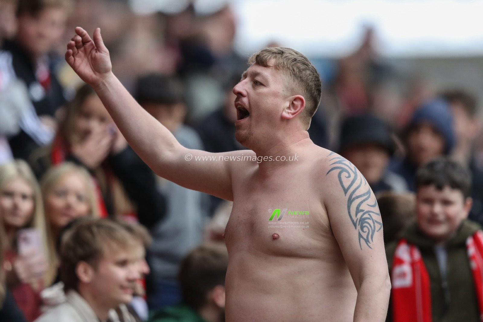 Barnsley fans during the Sky Bet League 1 match Barnsley vs Northampton Town at Oakwell, Barnsley, United Kingdom, 27th April 2024

(Photo by Alfie Cosgrove/News Images)