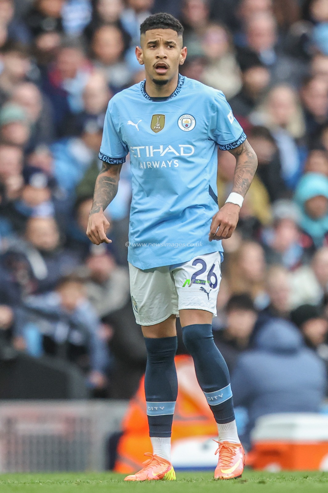 Savinho of Manchester City during the Premier League match Manchester City vs Brighton and Hove Albion at Etihad Stadium, Manchester, United Kingdom, 15th March 2025

(Photo by Alfie Cosgrove/News Images)