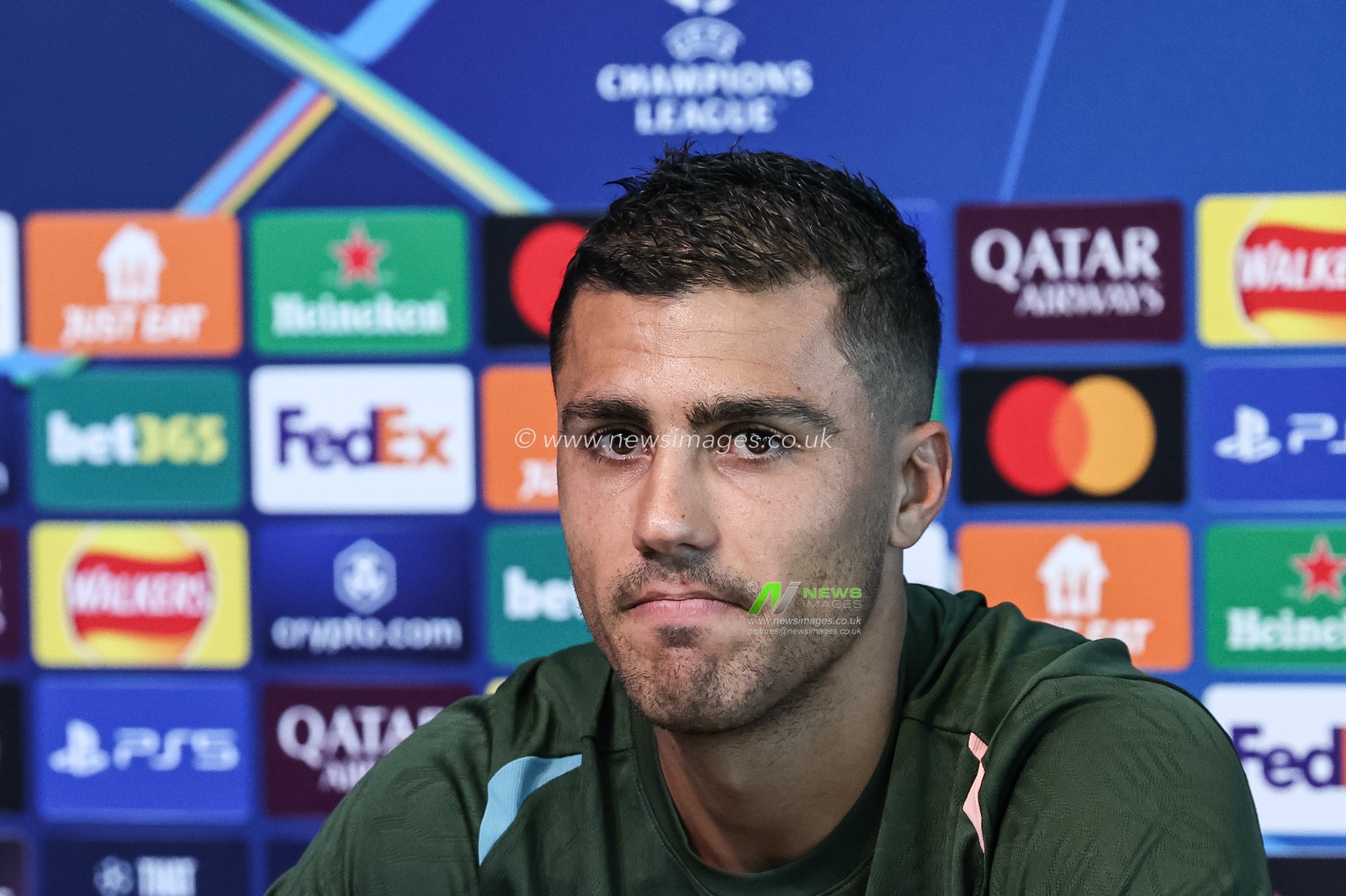 Rodri of Manchester City speaks in the pre-match press conference during the UEFA Champions League Manchester City v Inter Milan Press conference at Etihad Stadium, Manchester, United Kingdom, 17th September 2024

(Photo by Mark Cosgrove/News Images)