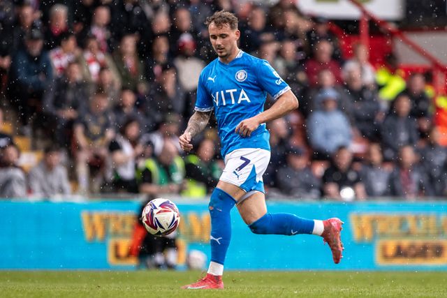 Stockport County's Jack Diamond during the Sky Bet League 1 match Wrexham vs Stockport County at SToK Cae Ras, Wrexham, United Kingdom, 22nd March 2025

(Photo by Nik Mesney/News Images)