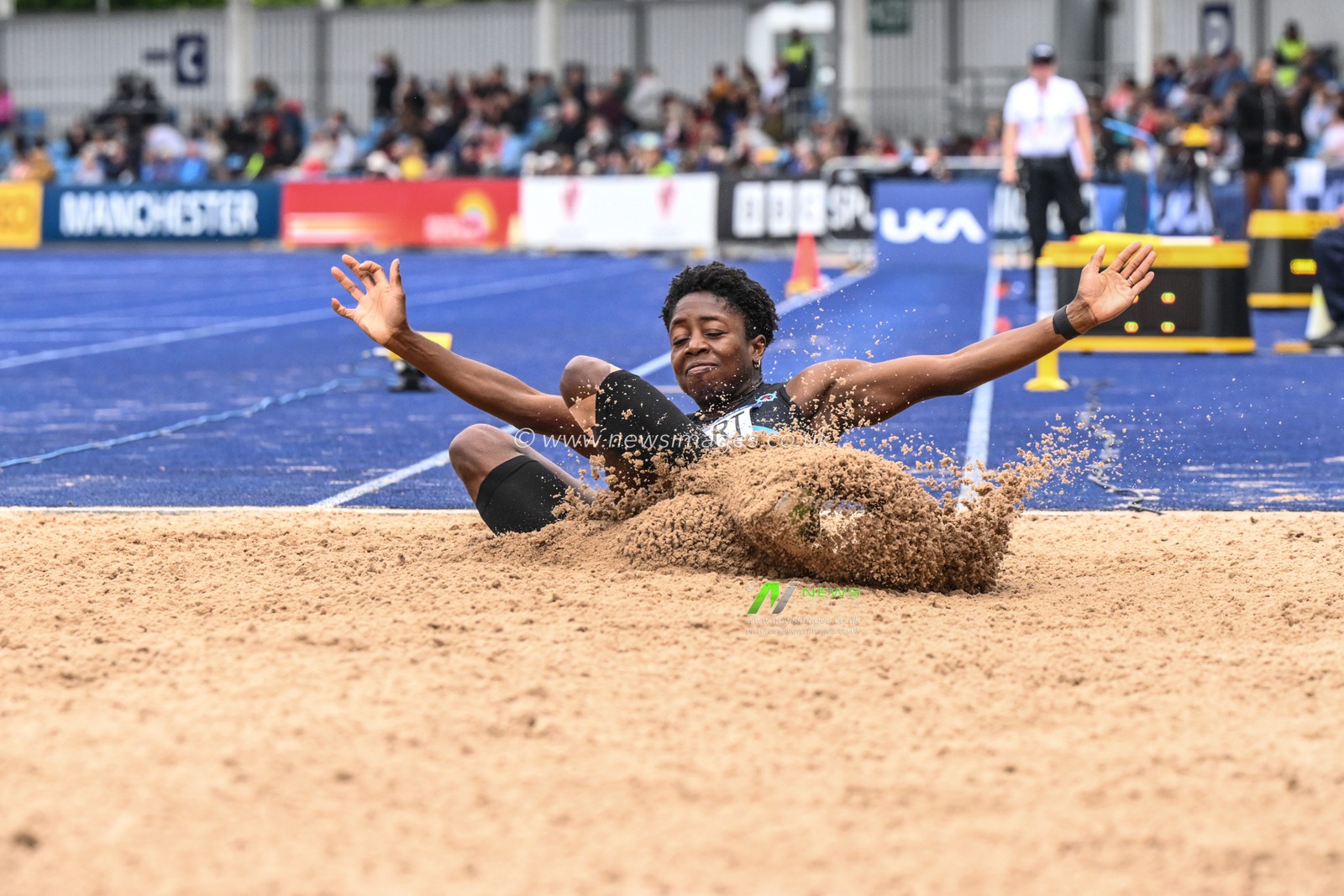 Hibbert in the womenâ€™s long jump semi final during the Microplus UK Athletics Championships Day 1 at Manchester Regional Arena, Manchester, United Kingdom, 29th June 2024

(Photo by Craig Thomas/News Images)