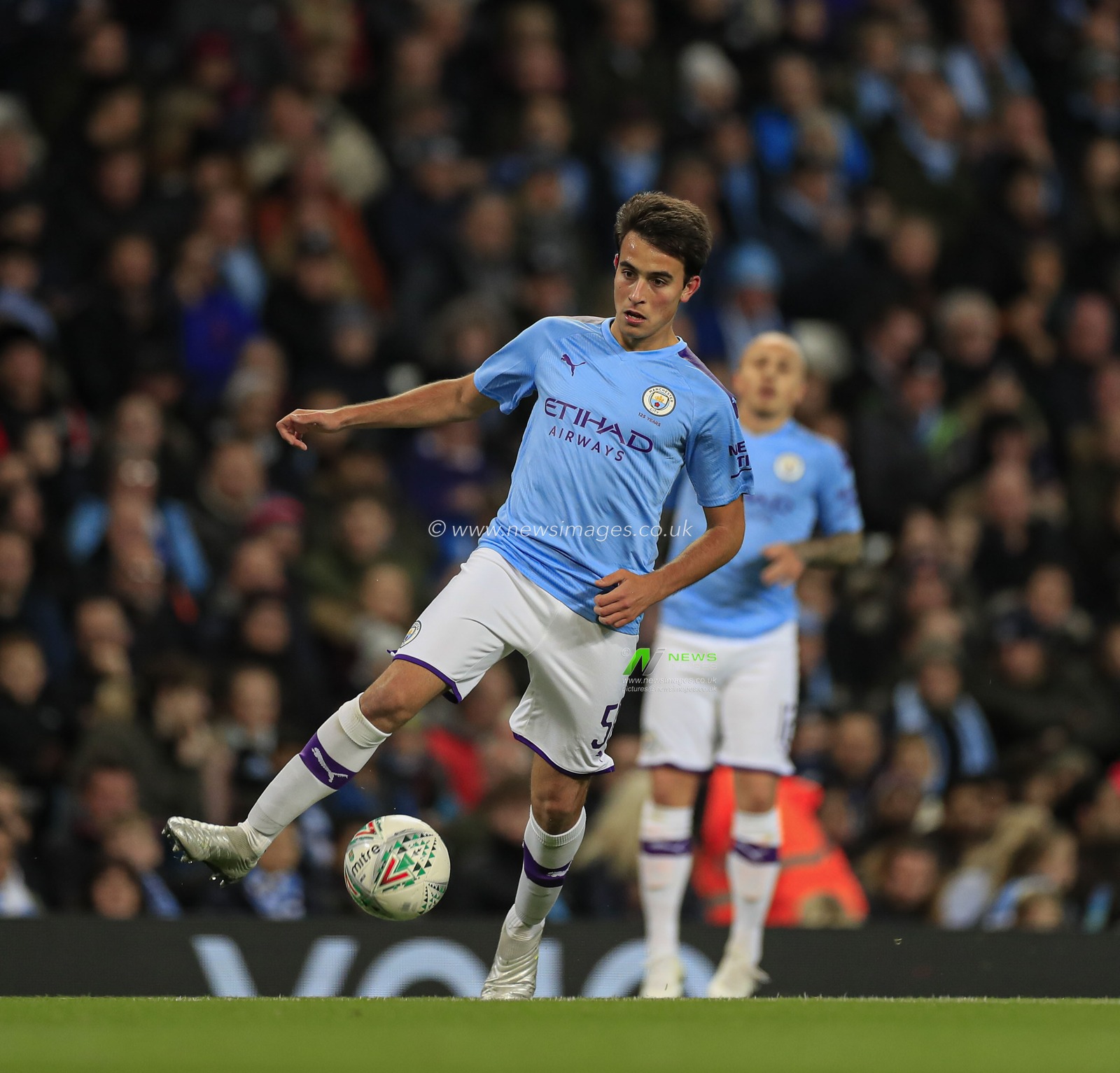 29th October 2019, Etihad Stadium, Manchester, England; Carabao Cup, Manchester City v Southampton : Eric Garcia (50) of Manchester City controls the ball

Credit: Conor Molloy/News Images