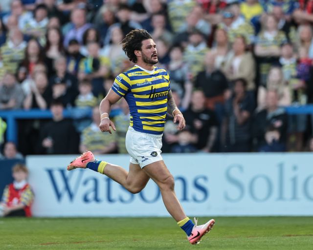 James Bentley of Warrington Wolves in action during the Betfred Super League round 9 match Warrington Wolves vs Wigan Warriors at The Halliwell Jones Stadium, Warrington, United Kingdom on 24 April 2026

(Photo by Mark Cosgrove/News Images)