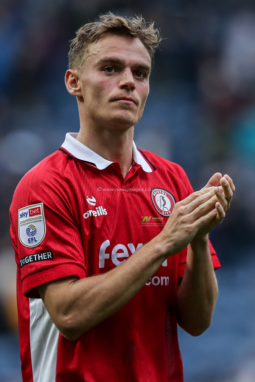 Scott Twine of Bristol City claps fans after 0-0 draw after the Sky Bet Championship match Preston North End vs Bristol City at Deepdale, Preston, United Kingdom, 27th September 2025

(Photo by Jorge Horsted/News Images)