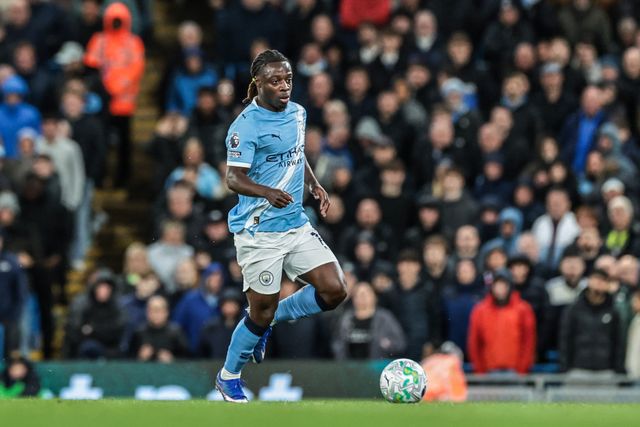 Jeremy Doku of Manchester City breaks with the ball during the Premier League match Manchester City vs Crystal Palace at Etihad Stadium, Manchester, United Kingdom on 13 May 2026

(Photo by Mark Cosgrove/News Images)