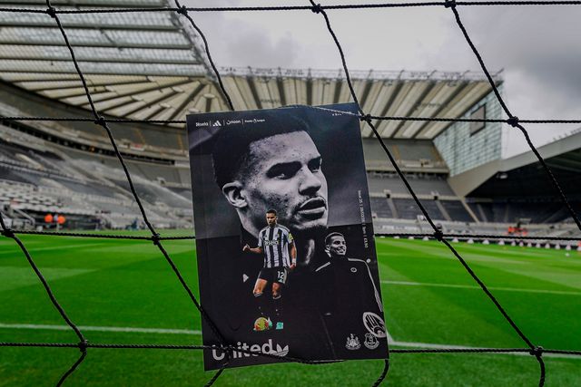 Bruno Guimarães of Newcastle United in the match day program during the Premier League match Newcastle Untied vs Everton at St. James's Park, Newcastle, United Kingdom on 28 February 2026

(Photo by Maynard Manyowa/News Images)