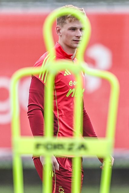 Zach Abbott of Nottingham Forest during the Nottingham Forest open training session ahead of their UEFA Europa League last 16 match against FC Midtjylland at The Nigel Doughty Academy, Nottingham, United Kingdom on 11 March 2026

(Photo by Alfie Cosgrove/News Images)