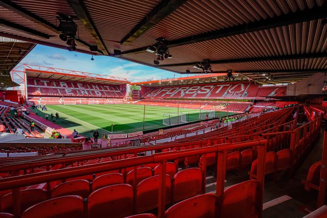 A general view of the pitch and stands during the Premier League match Nottingham Forest vs Burnley at City Ground, Nottingham, United Kingdom on 19 April 2026

(Photo by Maynard Manyowa/News Images)