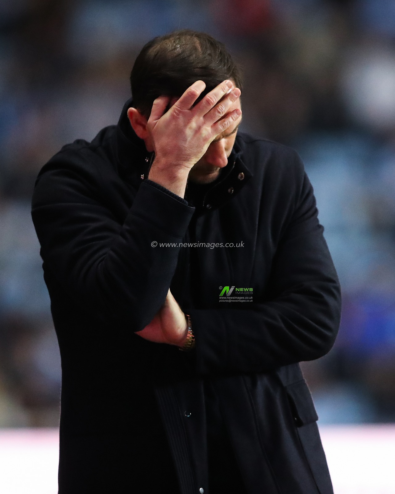 Frank Lampard manager of Coventry City reacts during the Sky Bet Championship match Coventry City vs Portsmouth at Coventry Building Society Arena, Coventry, United Kingdom, 9th April 2025

(Photo by Gareth Evans/News Images)