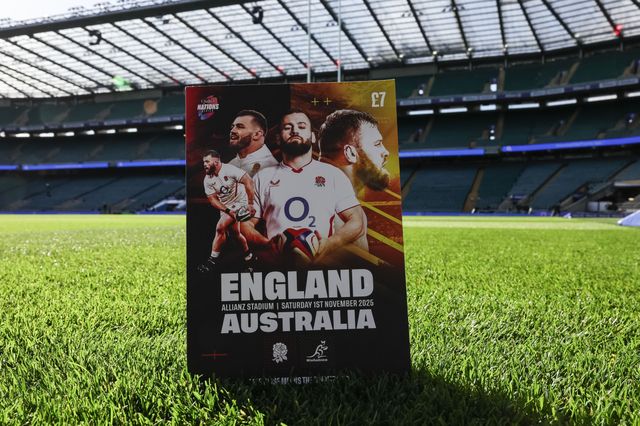 The official match day program during the Quilter Nations Series 2025 match England vs Australia at Allianz Stadium, Twickenham, United Kingdom, 1st November 2025

(Photo by Mark Cosgrove/News Images)

*** GER AUT SUI OUT ***