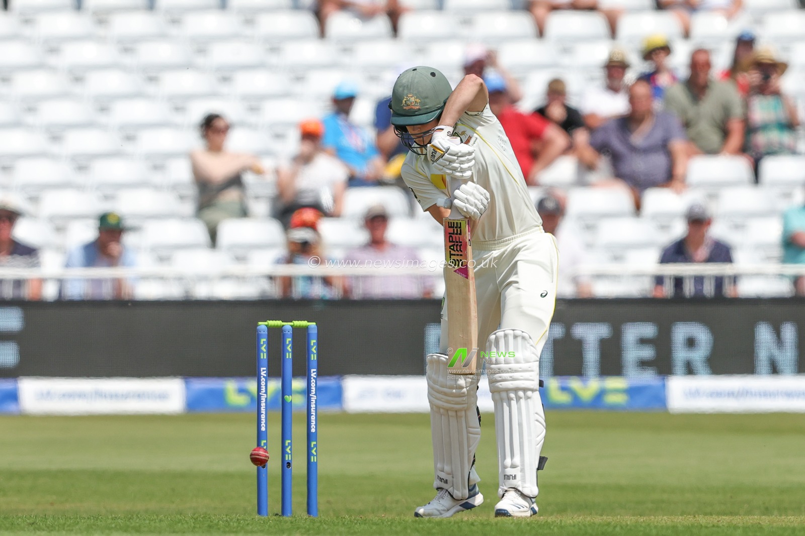 Ellyse Perry of Australia hits the ball for one run during the Metro Bank Women's Ashes 2023 match England vs Australia at Trent Bridge, Nottingham, United Kingdom, 22nd June 2023

(Photo by Mark Cosgrove/News Images)