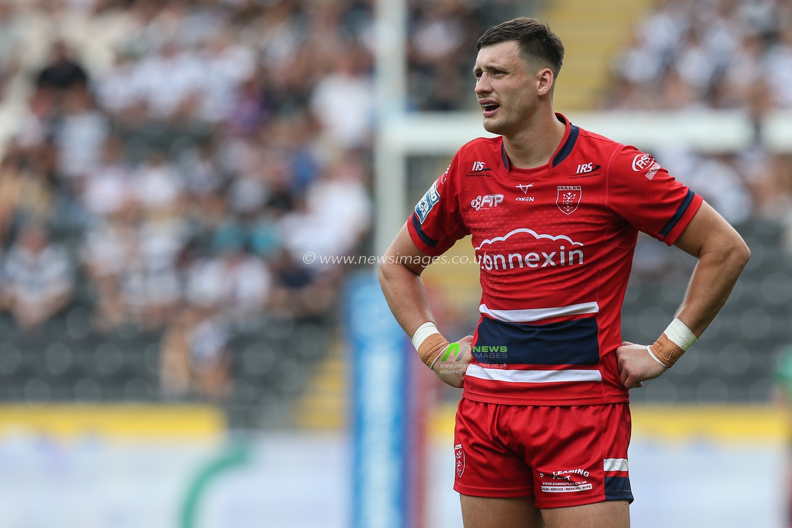 Sam Wood #24 of Hull KR during the Betfred Super League match Hull FC vs Hull KR at MKM Stadium, Hull, United Kingdom, 3rd September 2022

(Photo by David Greaves Photos/ Via/News Images)
