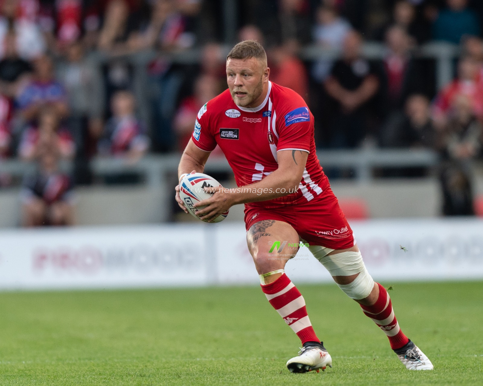 4th July 2019 ,  AJ Bell Stadium, Salford, England;  Betfred Super League, Round 21, Salford Red Devils vs Huddersfield Giants ; Josh Jones of Salford Red Devils 

Credit: Richard Long/News Images