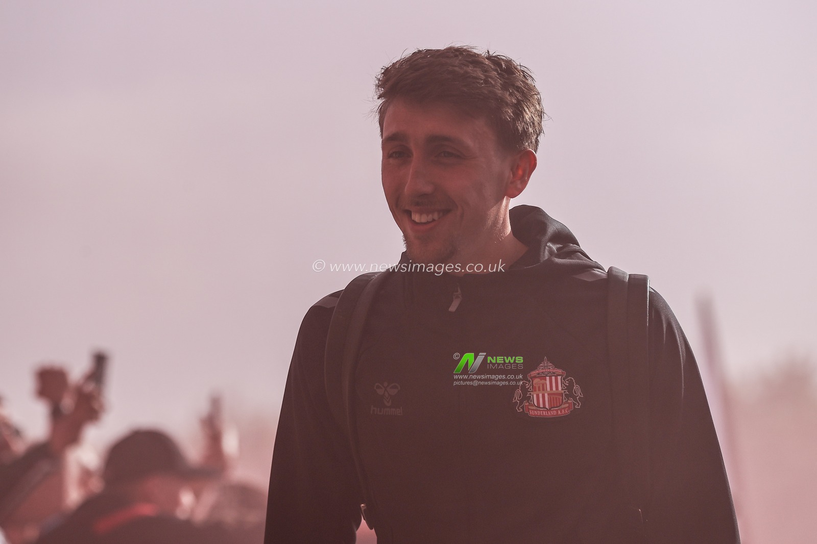 Dan Neil of Sunderland arrives during the Sky Bet Championship Playoff Semi-final match Sunderland vs Coventry City at Stadium Of Light, Sunderland, United Kingdom, 13th May 2025

(Photo by Alfie Cosgrove/News Images)