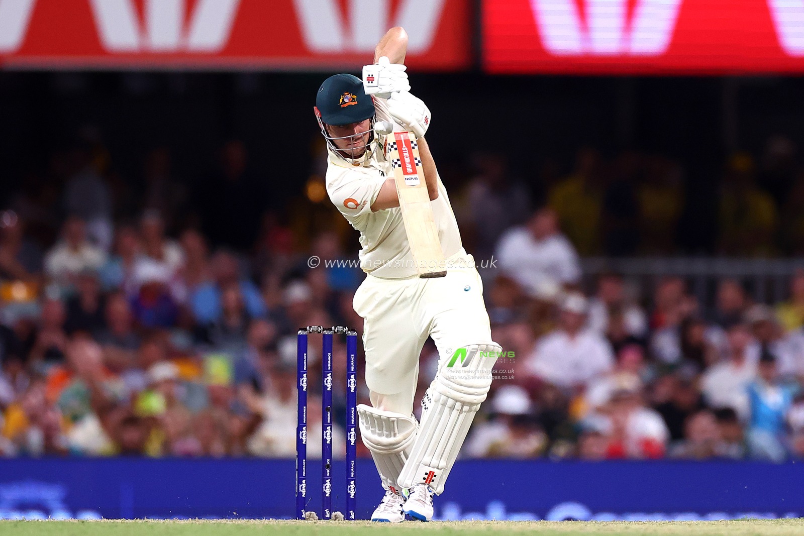 Cameron Green of Australia bats during the NRMA Insurance Ashes Second Test Day 2 Australia vs England at The Gabba, Brisbane Cricket Ground, Brisbane, Australia, 5th December 2025

(Photo by Pat Hoelscher/News Images)

*** GER AUT SUI OUT ***