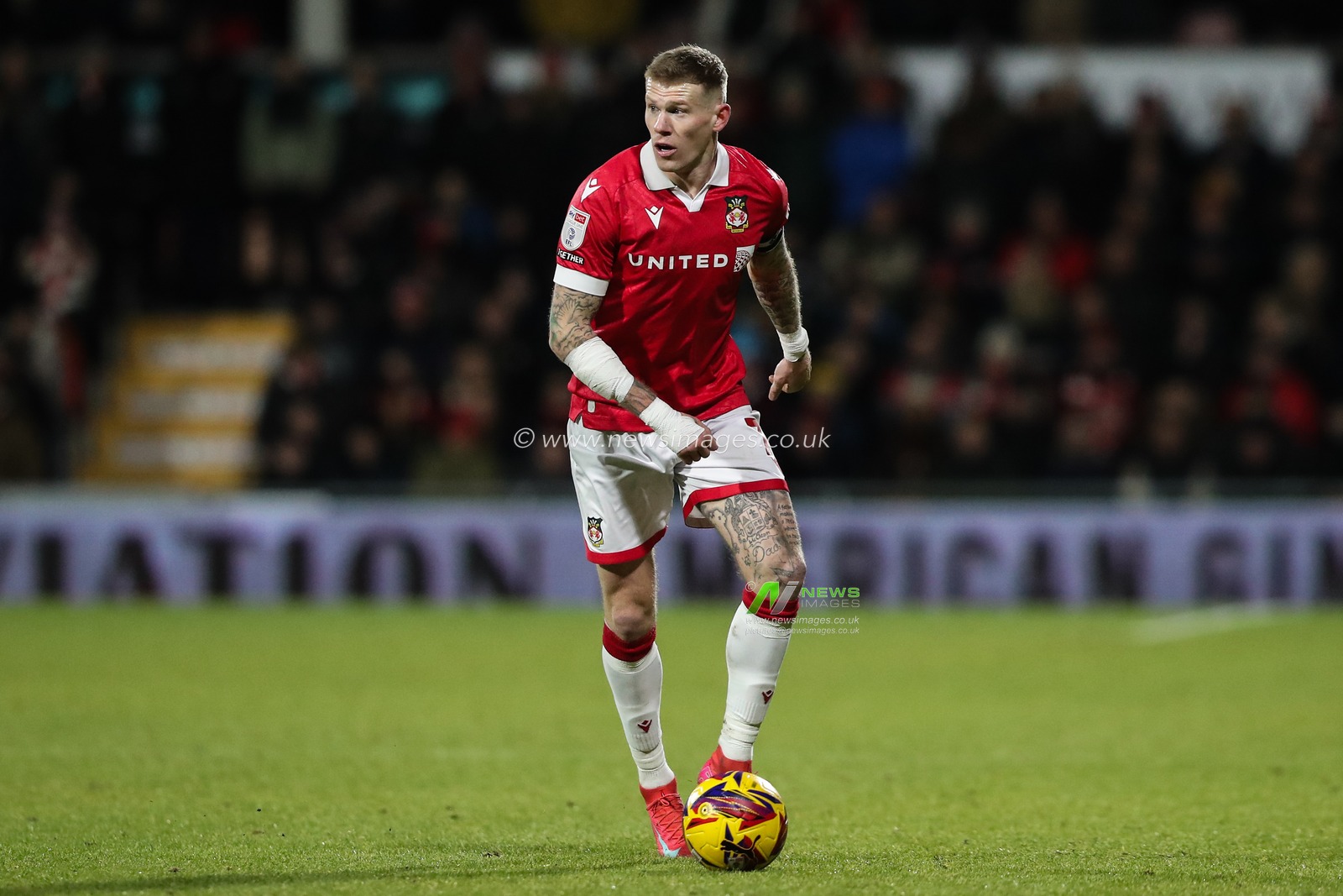 James McClean of Wrexham in action during the Sky Bet League 1 match Wrexham vs Birmingham City at SToK Cae Ras, Wrexham, United Kingdom, 23rd January 2025

(Photo by Gareth Evans/News Images)