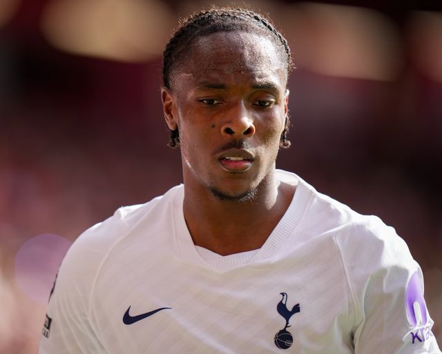 Mathys Tel of Tottenham Hotspur during the Premier League match Nottingham Forest vs Tottenham Hotspur at City Ground, Nottingham, United Kingdom on 05 September 2026

(Photo by Maynard Manyowa/News Images)