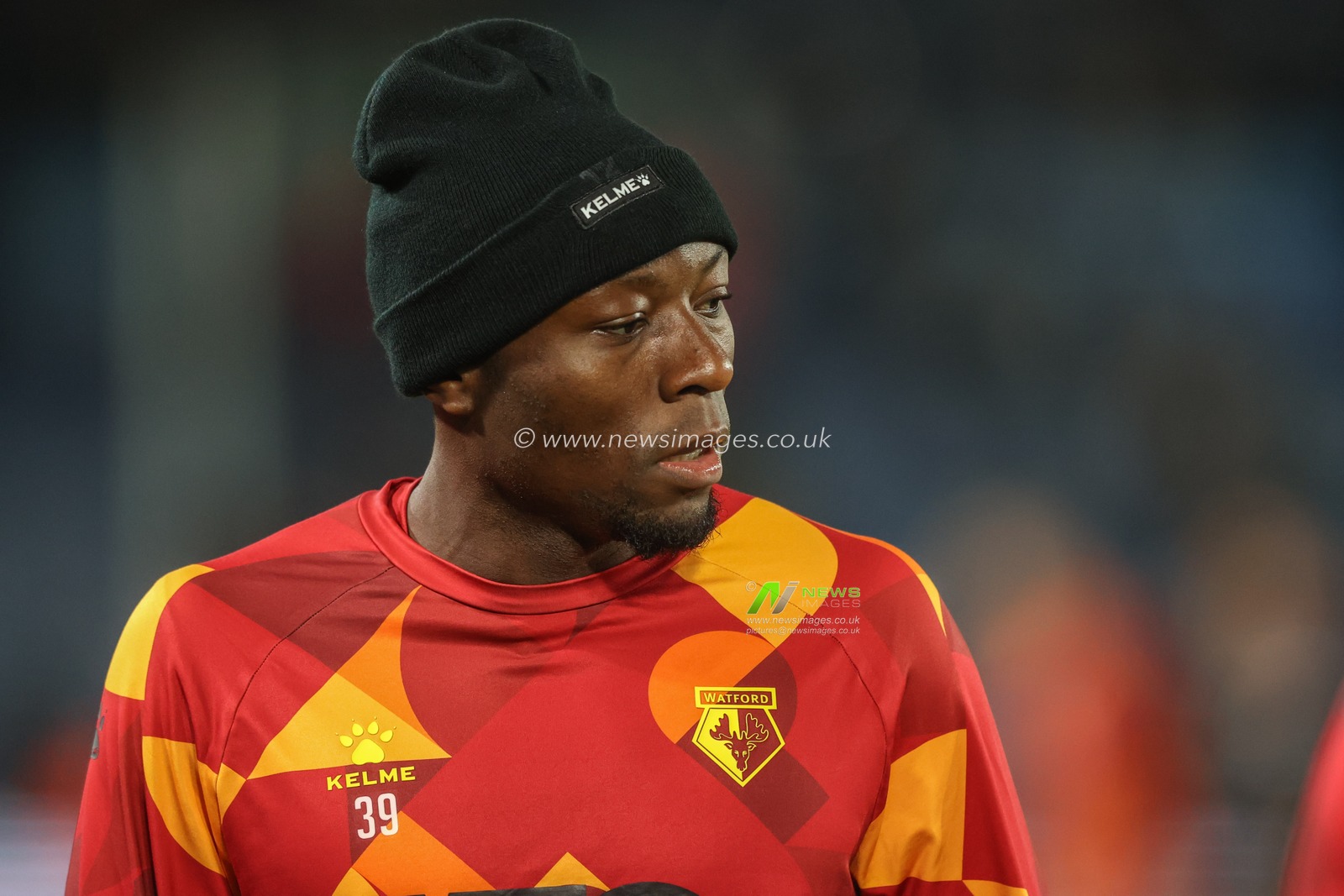 Edo Kayembe of Watford in the pregame warmup session during the Sky Bet Championship match Leeds United vs Watford at Elland Road, Leeds, United Kingdom, 22nd October 2024

(Photo by Alfie Cosgrove/News Images)