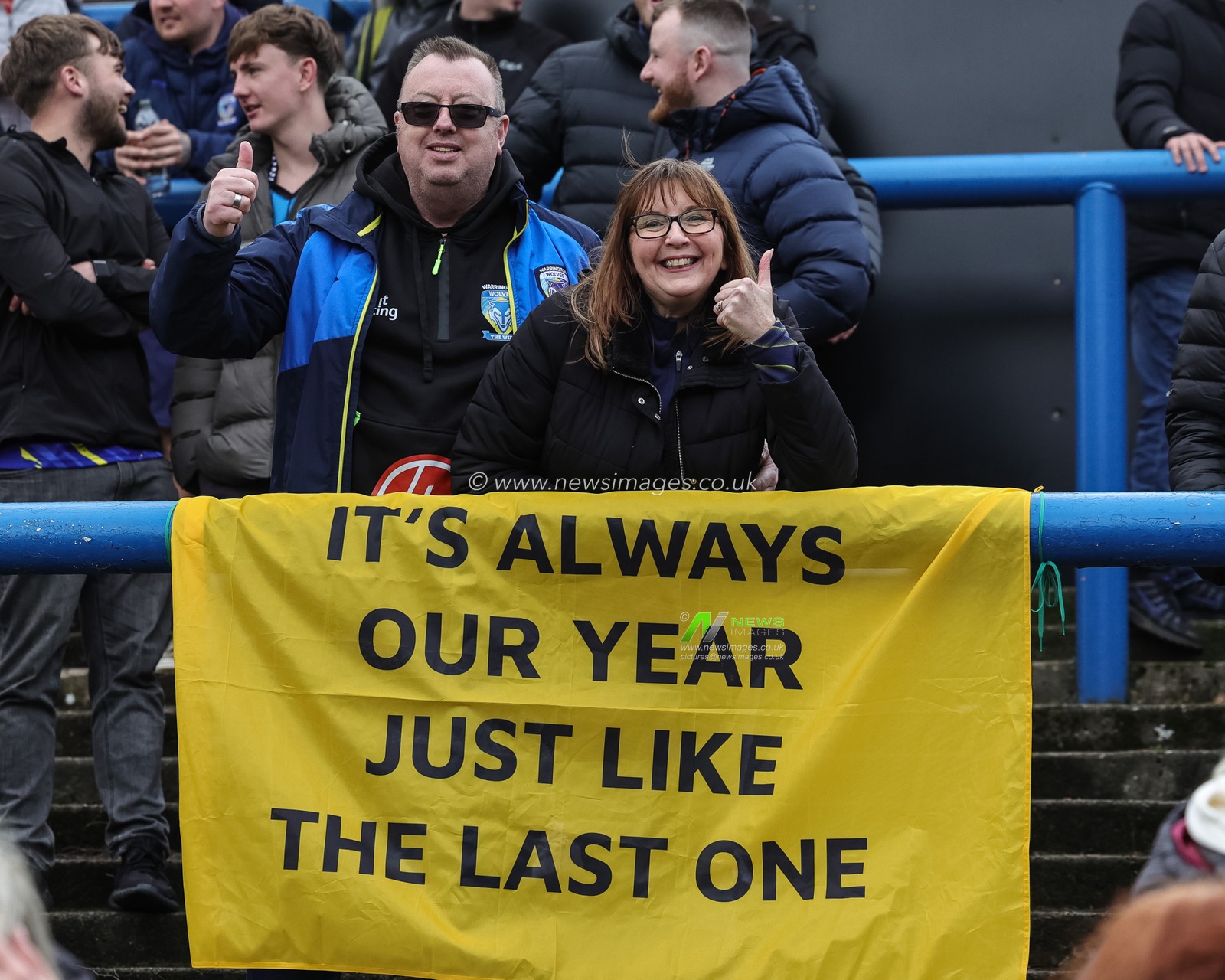 The traveling Warrington fans ahead of kickoff during the Betfred Super League round 6 match Leeds Rhinos vs Warrington Wolves at AMT Headingley Stadium, Leeds, United Kingdom on 29 March 2026

(Photo by Mark Cosgrove/News Images)