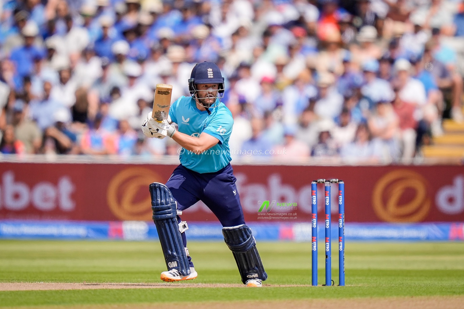 Ben Duckett of England hits a four during the 1st Metro Bank ODI match England vs India at Edgbaston, Birmingham, United Kingdom on 14 July 2026

(Photo by Maynard Manyowa/News Images)
