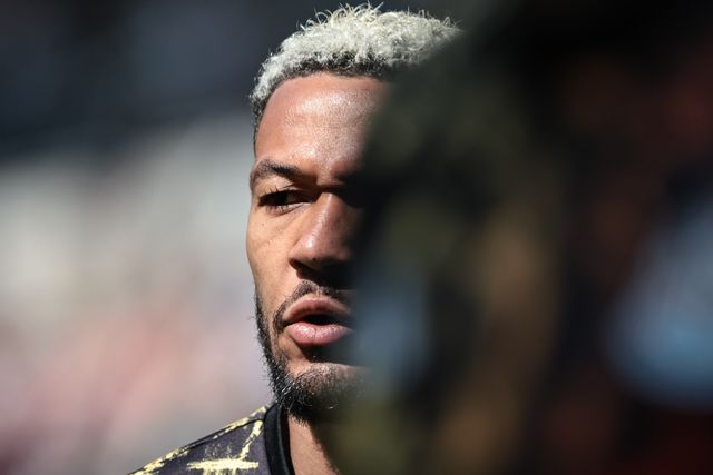 Joelinton of Newcastle United in the pregame warmup session during the Premier League match Newcastle Untied vs Brighton & Hove Albion at St. James's Park, Newcastle, United Kingdom on 02 May 2026

(Photo by Mark Cosgrove/News Images)