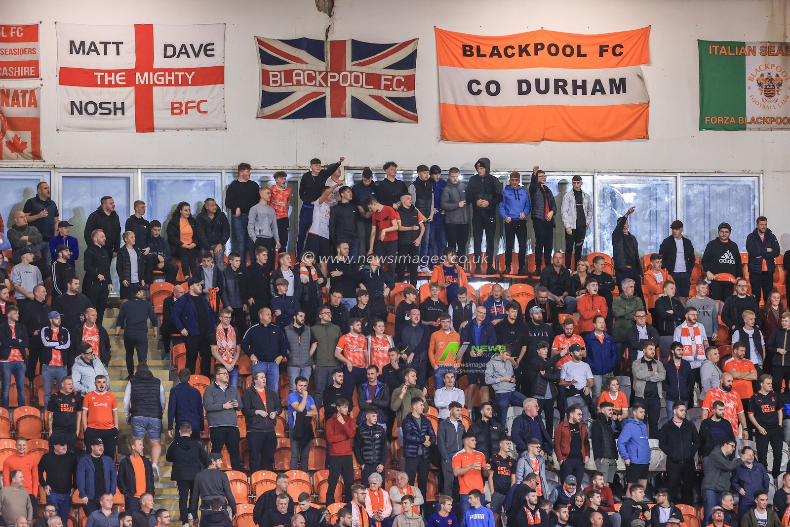 Blackpool fans sing before kickoff