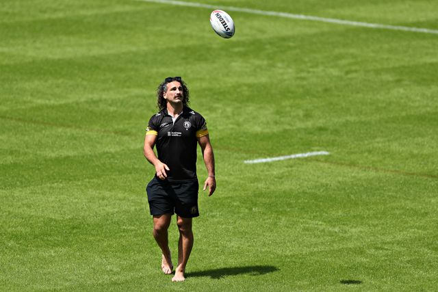Brenden Santi of York Knights RLFC before the Betfred Championship match York City Knights vs Featherstone Rovers at LNER Community Stadium, York, United Kingdom, 29th June 2025

(Photo by Sam Eaden/News Images)