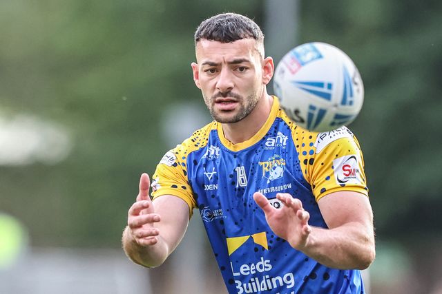 Ryan Hall of Leeds Rhinos during pre-game warm up during the Betfred Super League round 19 match Leeds Rhinos vs Salford Red Devils at Headingley Stadium, Leeds, United Kingdom, 18th July 2025

(Photo by Alfie Cosgrove/News Images)
