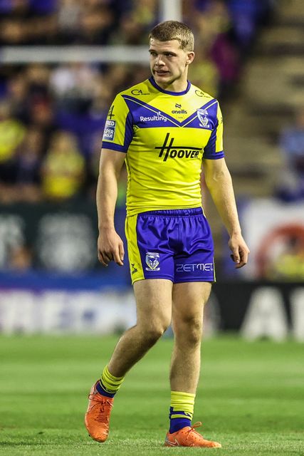 Jake Thewlis of Warrington Wolves during the Betfred Super League Round 24 match Warrington Wolves vs Salford Red Devils at Halliwell Jones Stadium, Warrington, United Kingdom, 29th August 2025

(Photo by Alfie Cosgrove/News Images)