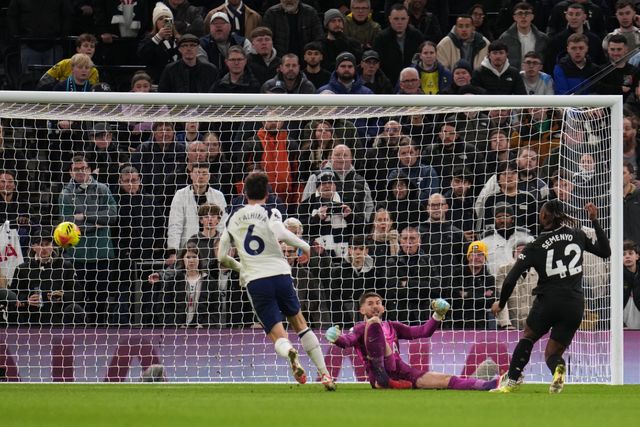 Antoine Semenyo of Manchester City scores to make it 2-0 during the Premier League match Tottenham Hotspur vs Manchester City at Tottenham Hotspur Stadium, London, United Kingdom, 1st February 2026

(Photo by Harvey Murphy/News Images)