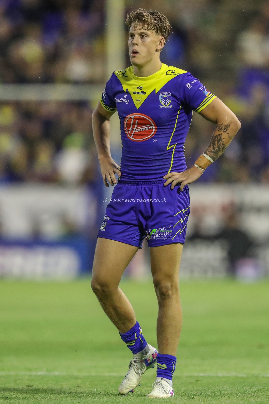 Arron Lindop of Warrington Wolves during the Betfred Super League Round 20 match Warrington Wolves vs Hull KR at Halliwell Jones Stadium, Warrington, United Kingdom, 2nd August 2024

(Photo by Alfie Cosgrove/News Images)