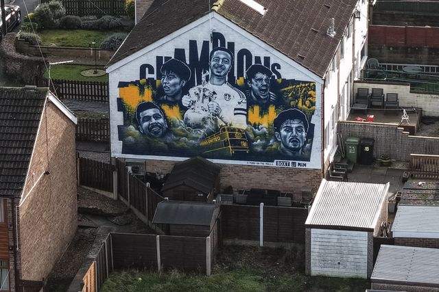 A Leeds United mural on a fans house close to Elland Road during the Premier League match Leeds United vs Arsenal at Elland Road, Leeds, United Kingdom, 31st January 2026

(Photo by Mark Cosgrove/News Images)