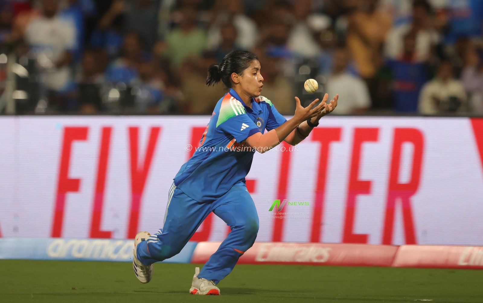 Depti Sharma of India takes wicket of Laura Wolvaardt (Captain) of South Africa catch taken by Amanjot Kaur of India  during the ICC Women's ODI Cricket World Cup Final 2025 session India Women vs South Africa Women at Dr. D.Y. Patil Sports Academy, Navi Mumbai, India, 2nd November 2025

(Photo by Shubhajit Roy Karmakar/News Images)