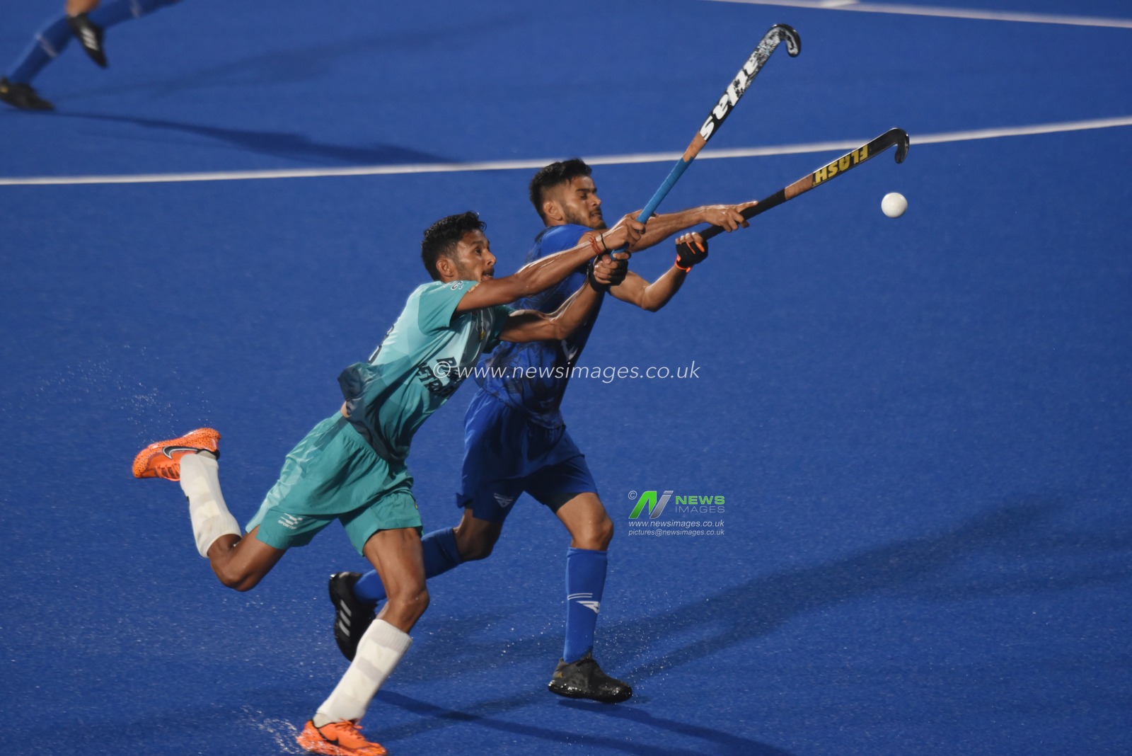 Indian Navy   is challenged BPCL during the 126th Beighton Cup  hockey game between Indian Navy and BPCL in Vivekananda Yuba Bharati Hockey Stadium, Kolkata, India, on November 13, 2025. The score is Indian Navy -3 and BPCL-2.