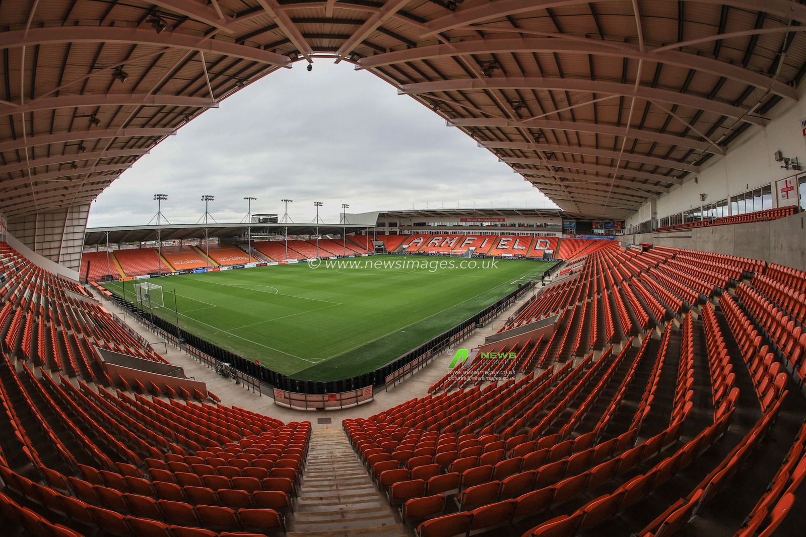 A general view of Bloomfield Road ahead of this afternoons Lancashire derby Blackpool v Preston North End