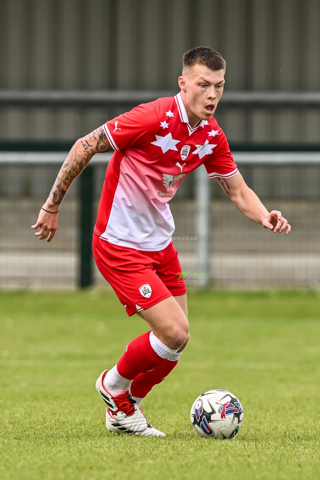 Pre-season friendly match AFC Fylde vs Barnsley at Mill Farm, Fylde, United Kingdom, 8th July 2023

(Photo by Craig Thomas/News Images)