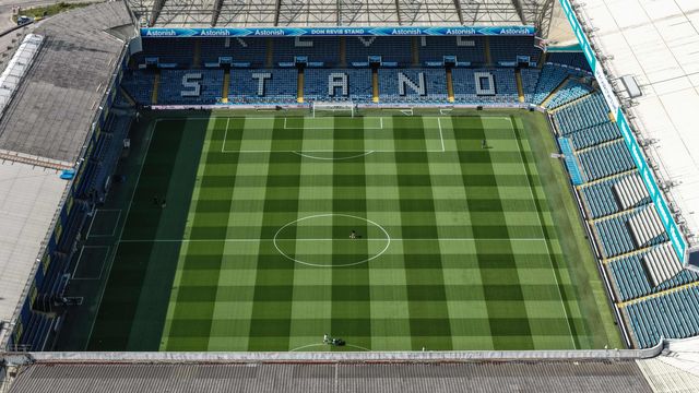 An aerial view of Elland Road during the Premier League match Leeds United vs Burnley at Elland Road, Leeds, United Kingdom on 01 May 2026

(Photo by Mark Cosgrove/News Images)