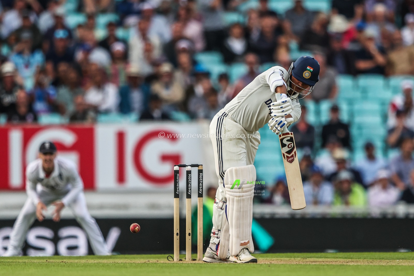 Yashasvi Jaiswal of India plays a shot during the 5th Rothesay Test Match Day 2 England v India at The Kia Oval, London, United Kingdom, 1st August 2025

(Photo by Alfie Cosgrove/News Images)