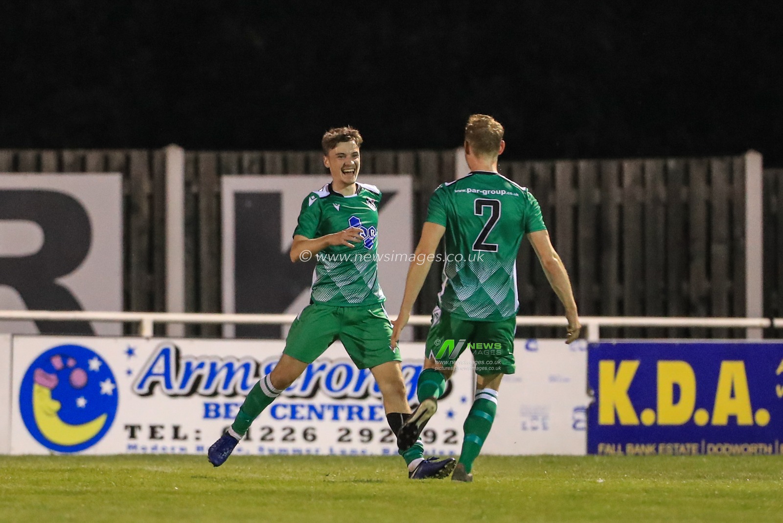 Nathan Nickeas of Charnock Richard celebrates his goal to make it 1-2