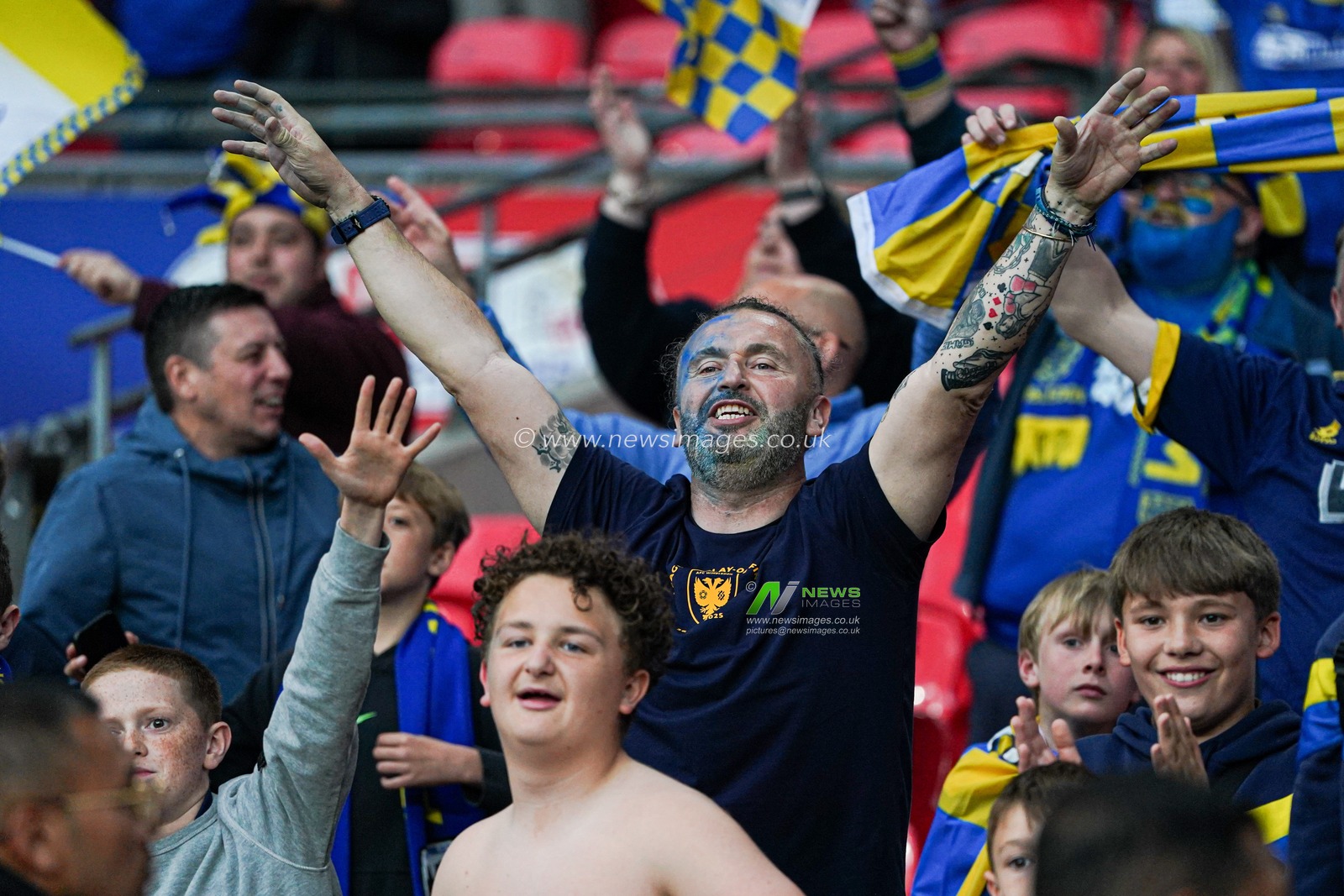 Wimbledon fans after the Sky Bet League 2 Playoff Final match AFC Wimbledon vs Walsall at Wembley Stadium, London, United Kingdom, 26th May 2025

(Photo by Harvey Murphy/News Images)
