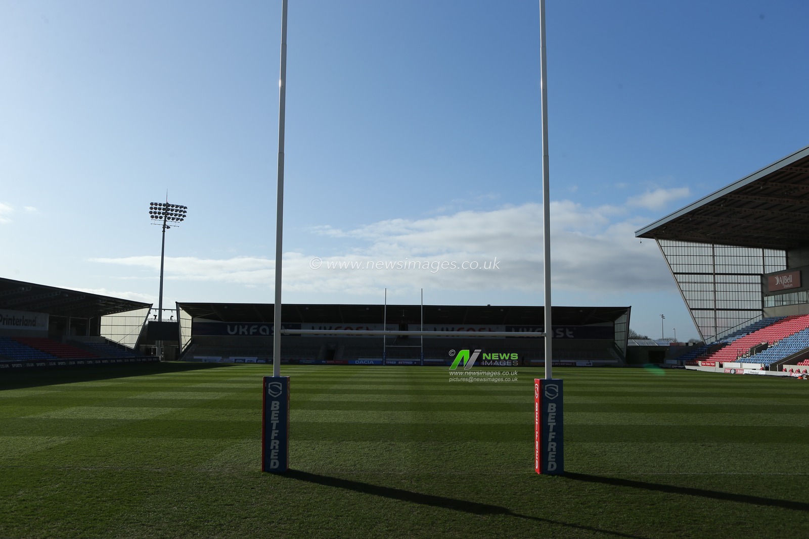 8th February 2020, AJ Bell Stadium, Eccles, England; Betfred Super League, Salford Red Devils v Toronto Wolfpack : General Stadium view ahead of the Betfred Super League fixture between Salford Red Devils v Toronto Wolfpack.