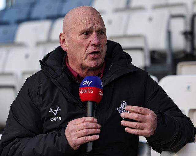 Andy Kelly, Huddersfield Giants Director of Rugby & Head of Youth performance is interviewed bt Sky Sports Rugby League during the Betfred Super League round 8 match Huddersfield Giants vs Leeds Rhinos at Accu Stadium, Huddersfield, United Kingdom on 17 April 2026

(Photo by Mark Cosgrove/News Images)