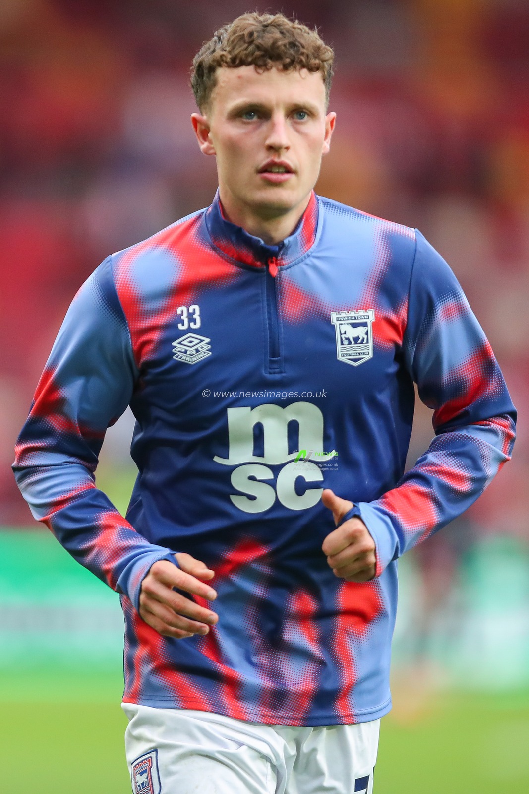 Nathan Broadhead of Ipswich Town warms up prior to the Premier League match Brentford vs Ipswich Town at The Gtech Community Stadium, London, United Kingdom, 26th October 2024

(Photo by Izzy Poles/News Images)