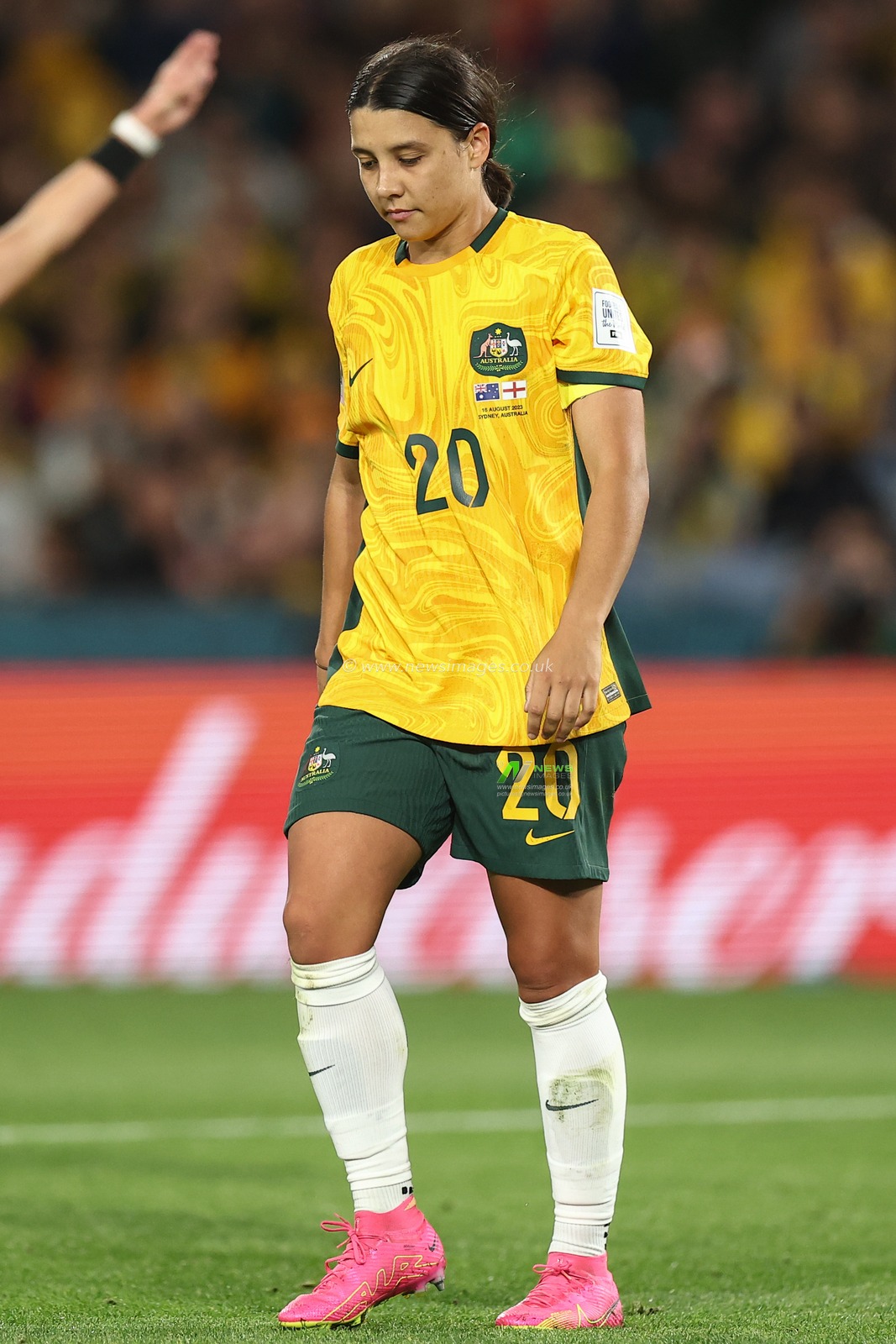 Sam Kerr #20 of Australia during the FIFA Women's World Cup 2023 Semi-Final match Australia Women vs England Women at Stadium Australia, Sydney, Australia, 16th August 2023

(Photo by Patrick Hoelscher/News Images)