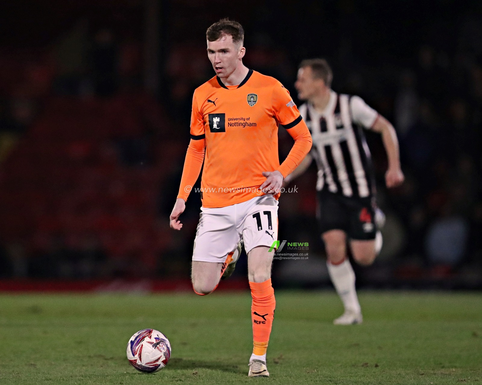 Conor Grant of Notts County during the Sky Bet League 2 match Grimsby Town vs Notts County at Blundell Park, Cleethorpes, United Kingdom, 11th March 2025

(Photo by Sam Eaden/News Images)