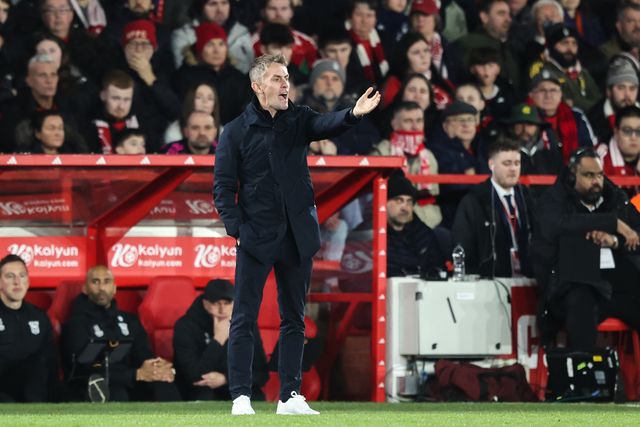 Kieran McKenna Manager of Ipswich Town gives his players instructions during the Emirates FA Cup 5th Round match Nottingham Forest vs Ipswich Town at City Ground, Nottingham, United Kingdom, 3rd March 2025

(Photo by Alfie Cosgrove/News Images)