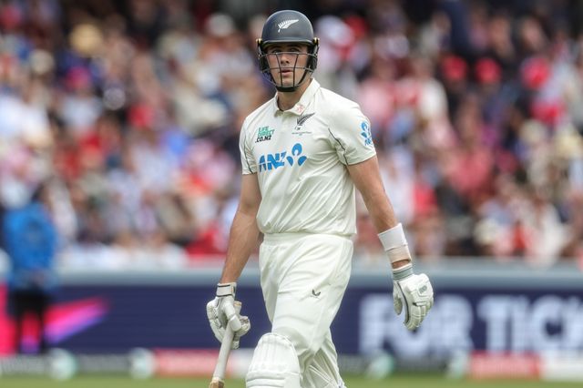 Will O’Rourke of New Zealand leaves the field of play after being dismissed during the 1st Rothesay Test Match Day 2 match England vs New Zealand at Lords, London, United Kingdom on 05 June 2026

(Photo by Mark Cosgrove/News Images)