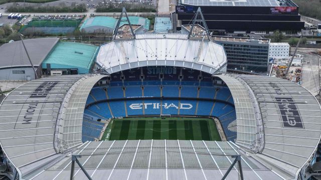 An aerial view of the new North Stand extension during the Emirates FA Cup Quarter-Final match Manchester City vs Liverpool at Etihad Stadium, Manchester, United Kingdom on 04 April 2026

(Photo by Mark Cosgrove/News Images)