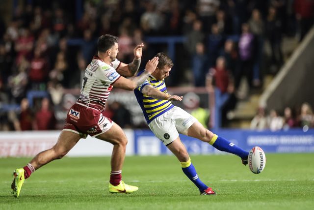 Marc Sneyd of Warrington Wolves in action during the Betfred Super League round 9 match Warrington Wolves vs Wigan Warriors at The Halliwell Jones Stadium, Warrington, United Kingdom on 24 April 2026

(Photo by Mark Cosgrove/News Images)